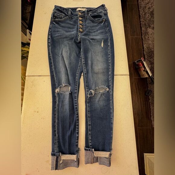 Kancan Button fly Norah High Rise Ankle Skinny Jeans - Picture 2 of 8